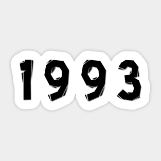 1993 year | simple black Sticker